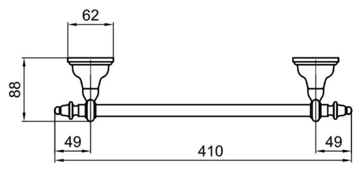 Полотенцедержатель Webert Ottocento AM500501010 золото