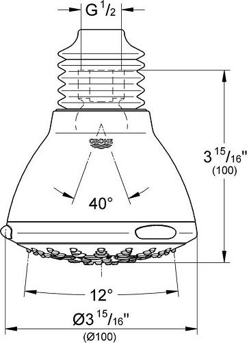 Верхний душ Grohe Relexa Ultra 27068000