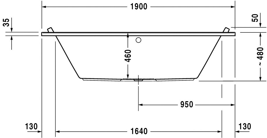 Акриловая ванна Duravit Starck 190x90 700206