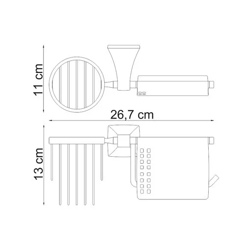 Держатель освежителя воздуха WasserKRAFT Wern K-2500 K-2559 хром