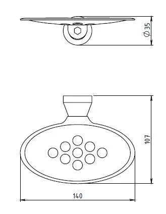 Мыльница Novaservis Novatorre 3 6302.0 хром