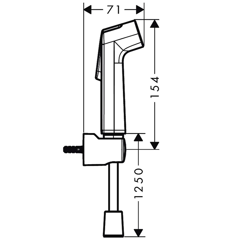 Гигиенический душ Hansgrohe 29234000, хром