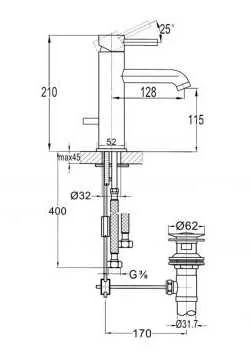 Смеситель для раковины Steinberg Serie 100 1001755 хром