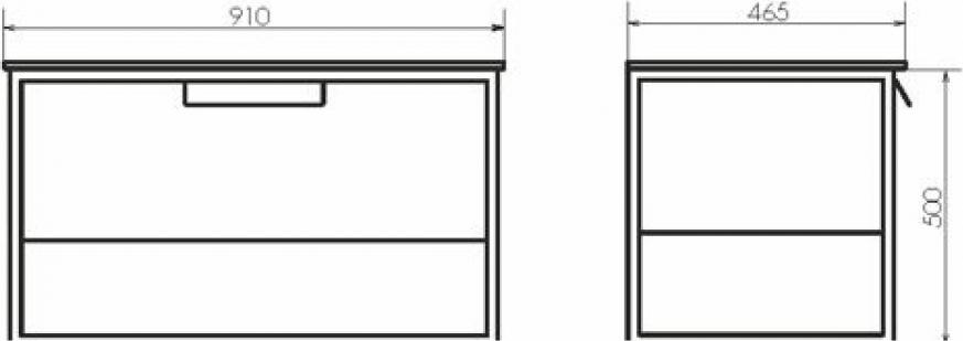 Тумба с раковиной Comforty Бонн 90 00-00001937, дуб темный