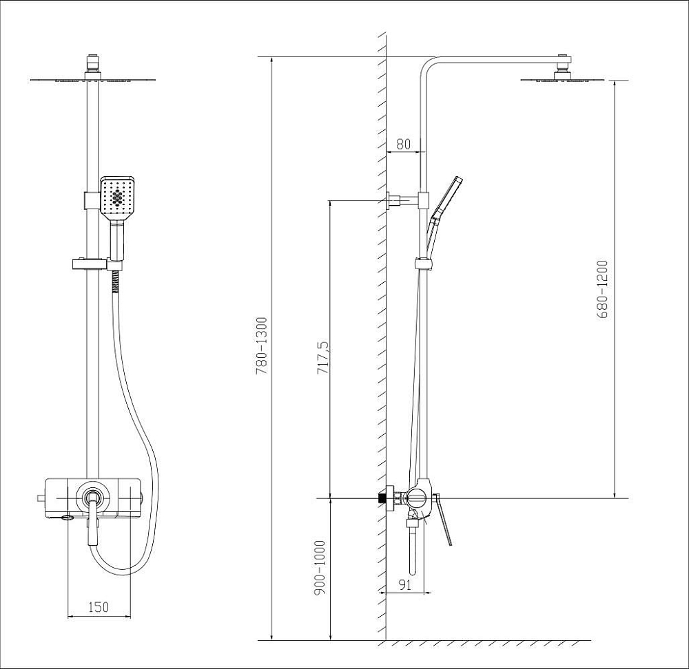 Душевая система Timo Halti SX-4190/00