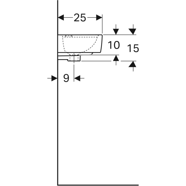 Раковина 40 см Geberit Renova Compact 272142000, белый