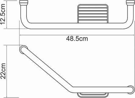 Поручень для ванны Wasserkraft K-1077R, хром