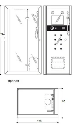 Душевая кабина Jacuzzi Frame 9448-25219