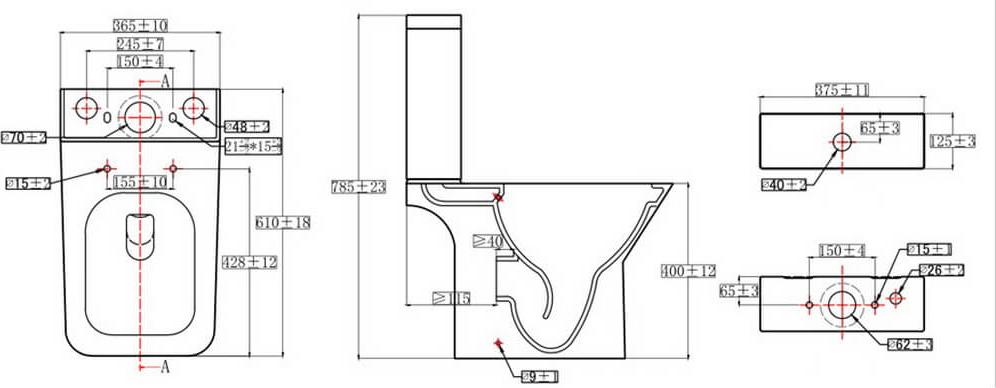 Унитаз-компакт напольный Orans Ceramic WM9905 с сиденьем микролифт