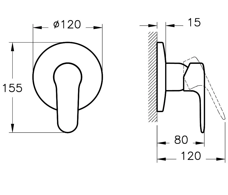 Смеситель для душа VitrA Root Round A4272826EXP медь