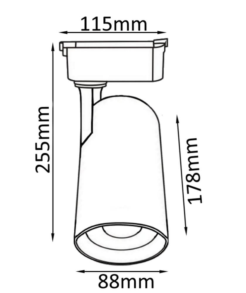 Трековый светильник однофазный Crystal Lux CLT 0.31 006 40W BL