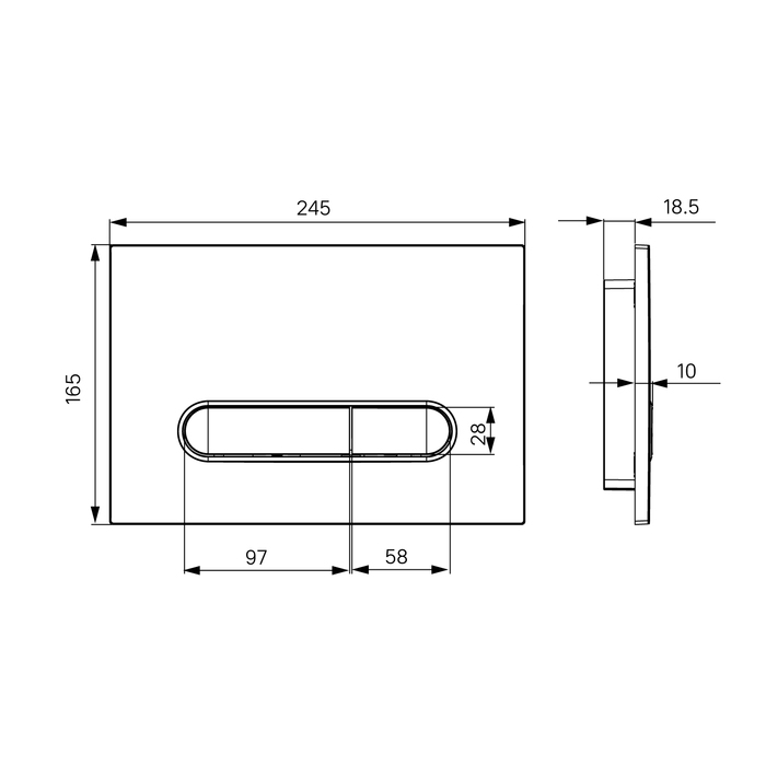 Кнопка смыва Iddis Unifix UNI01WBi77 белый