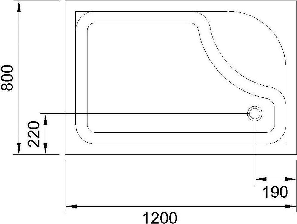 Поддон для душа 120х80 см Royal Bath BP RB8120BP-R белый