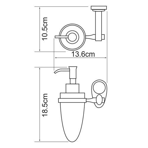 Дозатор для жидкого мыла WasserKRAFT Main К-9200 K-9299 хром