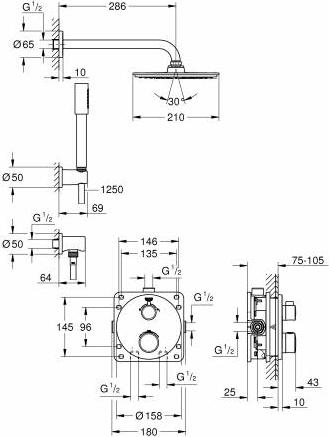 Набор для душа Grohe Grohtherm 34732000