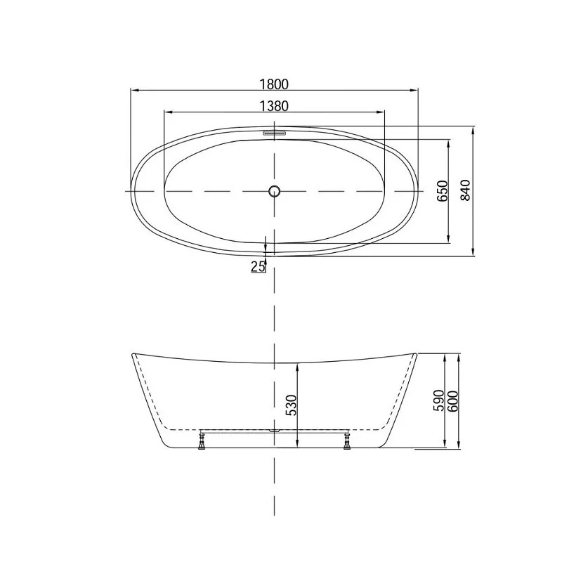 Акриловая ванна Cerutti Spa Bella CT8404 белый