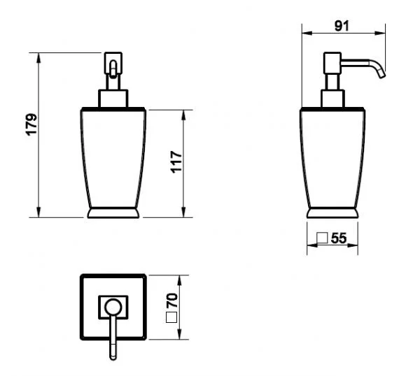 Дозатор для жидкого мыла Gessi Mimi 33238-031-1 хром;белый