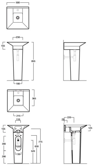 Раковина Simas Top e lavabi d'Arredo OW01 белый