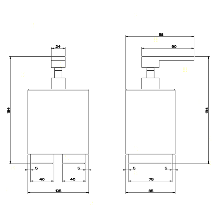 Дозатор для жидкого мыла Gessi Rettangolo 20837#031, хром / белый