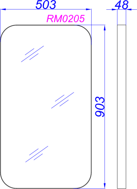 Зеркало Aqwella RM0205W, белое