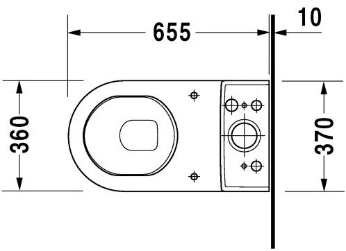 Напольный унитаз Duravit Starck 3 0126090000