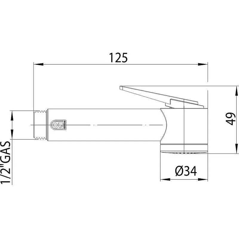 Душевая лейка Bossini Paloma B00462.073 черный