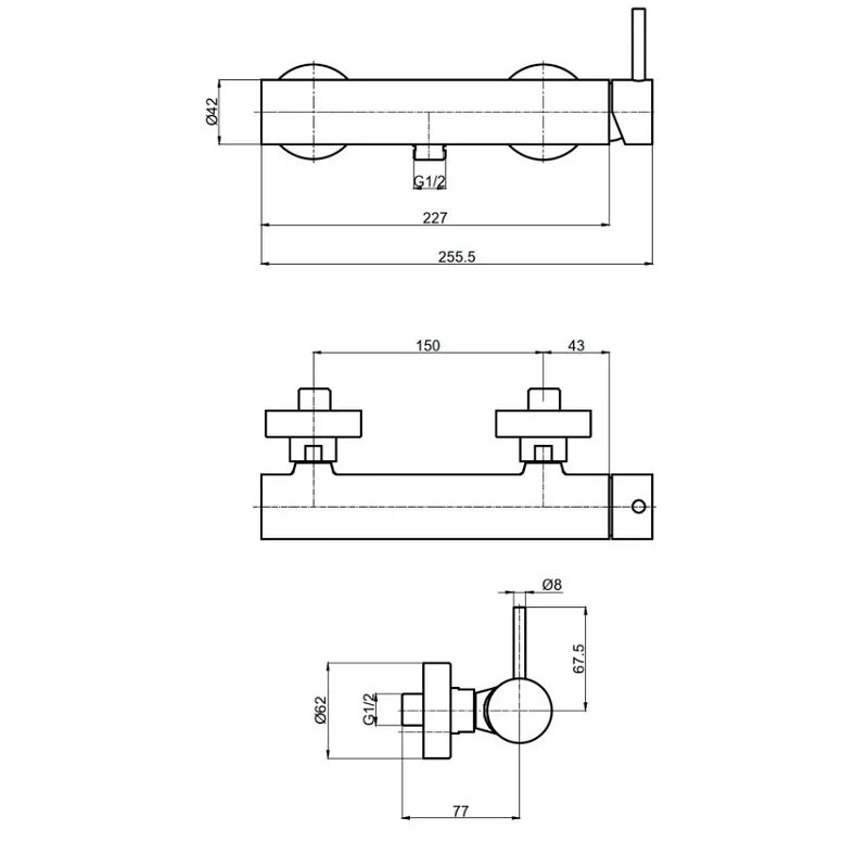 Смеситель для душа AQUAme Siena AQM6213GG золото