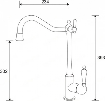 Смеситель для кухни Zorg Sanitary ZR 322-50 YF- BR, бронза