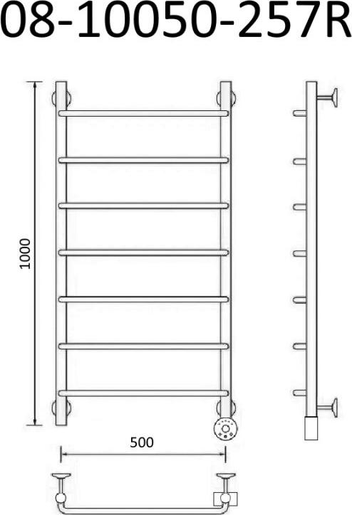 Электрический полотенцесушитель Маргроид B8 08-10050-257R 50x100 см