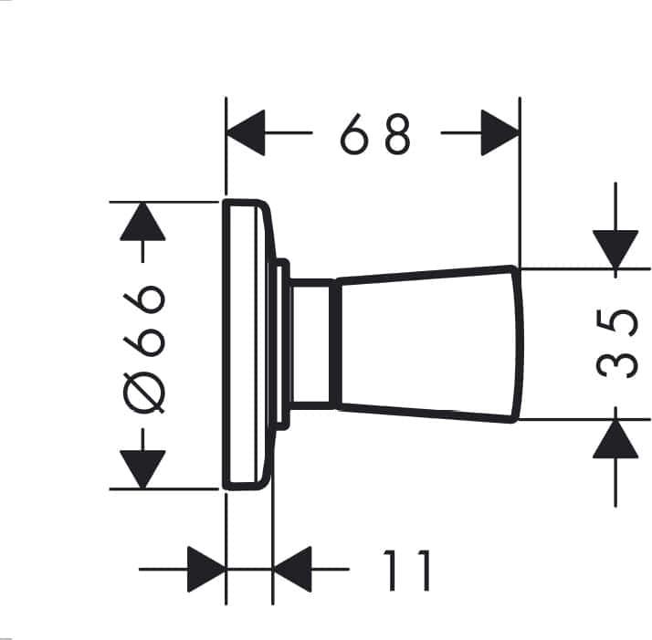 Запорный вентиль Hansgrohe Logis 71970000, хром