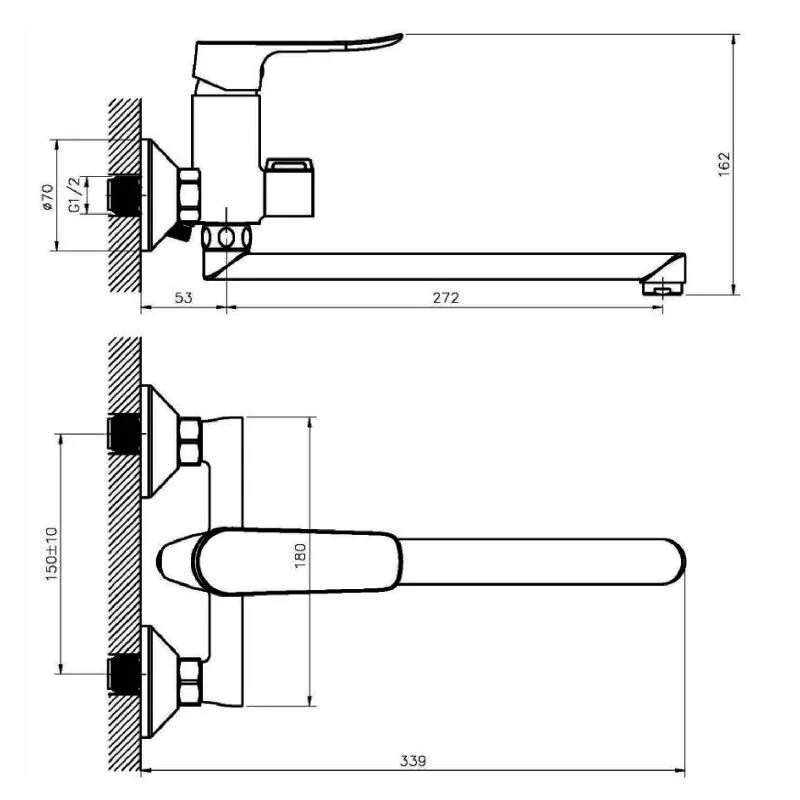 Смеситель Agger Nice для ванны и душа, хром, A2521100