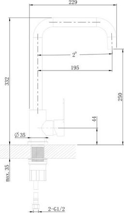 Смеситель для кухни Orange Steel M99-006ni, никель