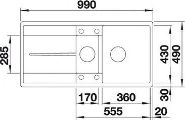 Кухонная мойка Blanco Metra 6 S-F 519118 тёмная скала