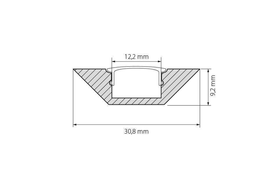 Профиль с рассеивателем Arlight ALU-CORNER-2000 ANOD+FROST 014900