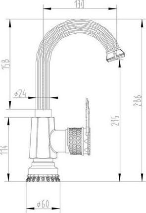 Смеситель Zorg Antic A 410U-SL для раковины