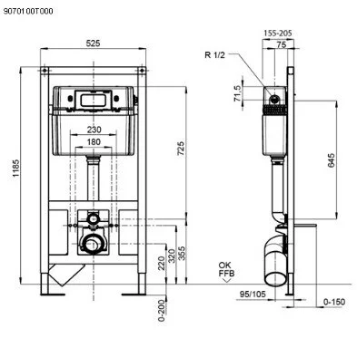 Инсталляция для унитаза Sanit 995N 90 720 00