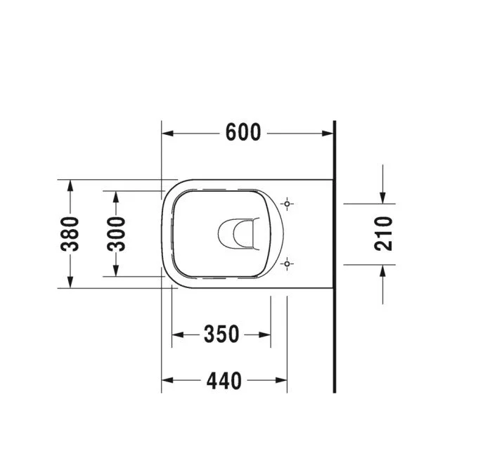 Приставной унитаз P3 Comforts 2166090000, безободковый