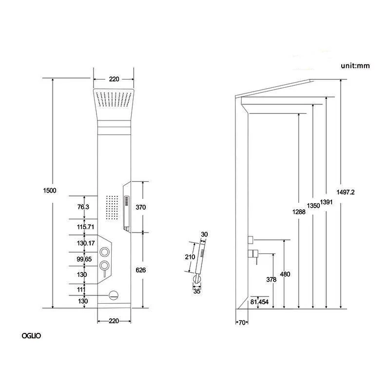 Душевая панель  Cerutti Spa CT8986 белый