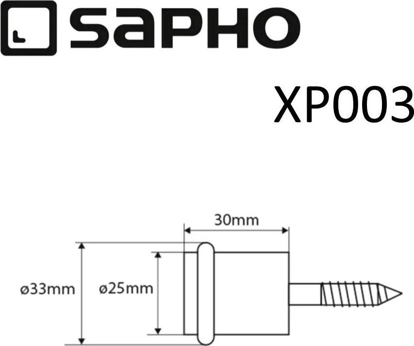 Дверной упор Sapho Simple Line XP003, хром