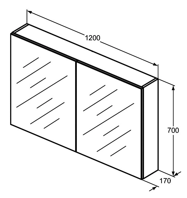 Зеркальный шкаф Ideal Standard Mirror&Light T3593AL хром