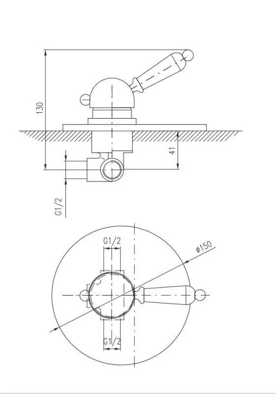 Смеситель для душа Rav-Slezak Labe L583LSM бронза