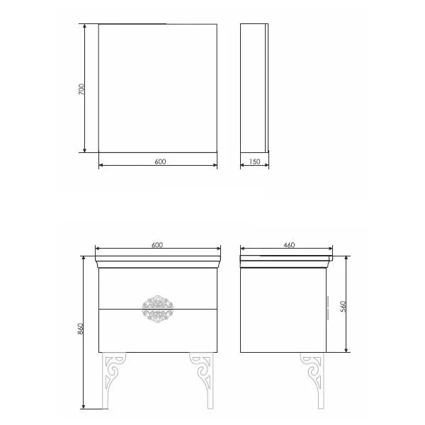 Тумба под раковину Comforty Римини 3130360 белый