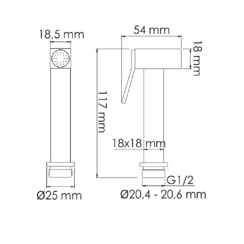 Душ гигиенический WasserKRAFT Schunter 8200 A8251.285.237.213 золото