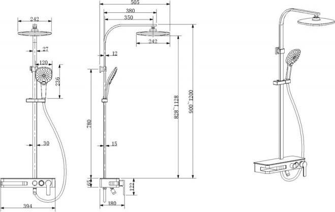 Душевая система Bravat Meissen F6277312CP-A-ENG