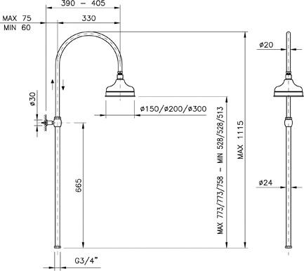 Душевая стойка Nicolazzi Classic Shower 5712WS DB 20