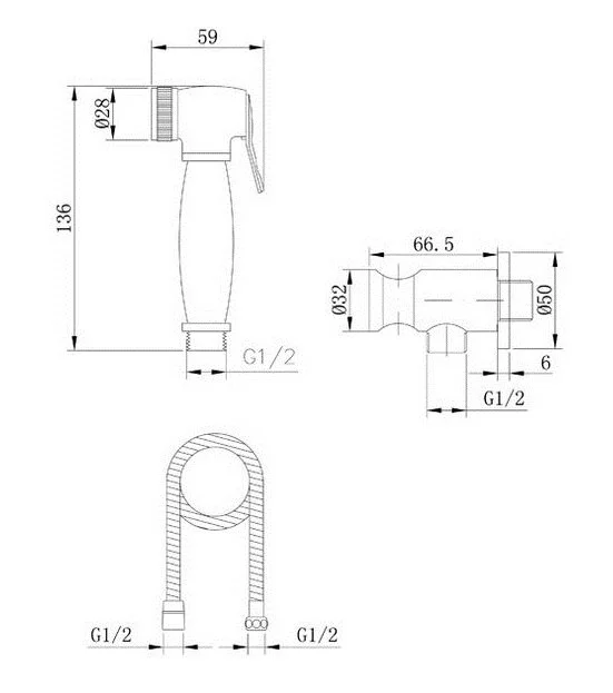 Душевая лейка Caprigo Parts 99-563-crm хром