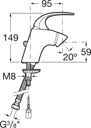 Смеситель для биде Roca M2 5A6168C00