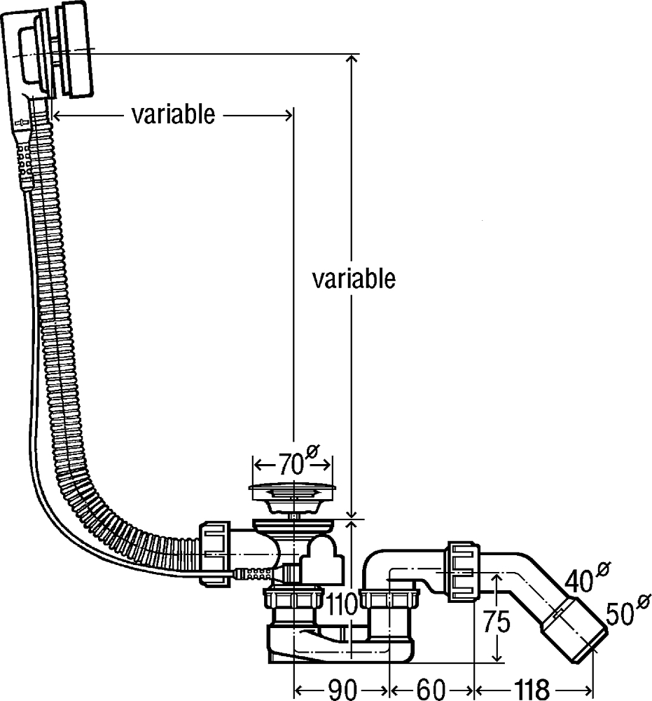 Слив-перелив Viega Simplex 595678