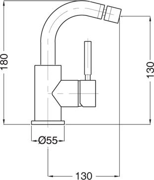 Смеситель Cezares Olimp BSM2 03/24 L для биде