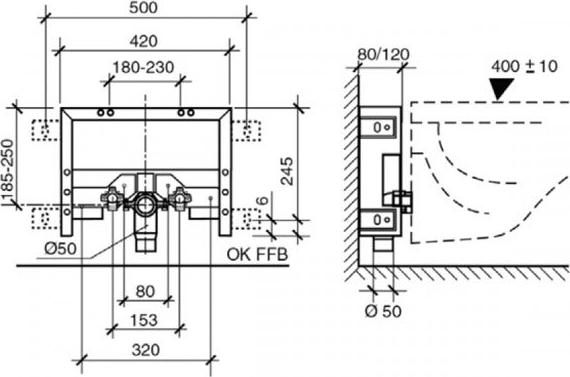 Инсталляция для биде Ideal Standard VV610010